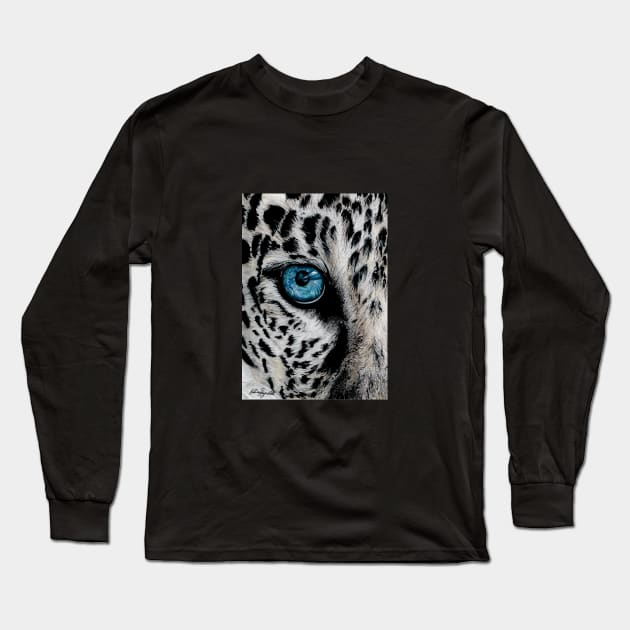 Snow Leopard Long Sleeve T-Shirt by KatareyDesigns